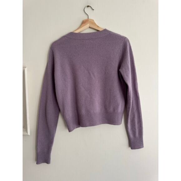 REFORMATION Dana Cashmere Blend Sweater in Vintage Purple Size Small - Picture 8 of 8